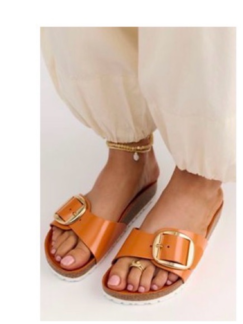 Birkenstock Madrid Big Buckle High Shine Sandals Size 38 - Picture 1 of 3